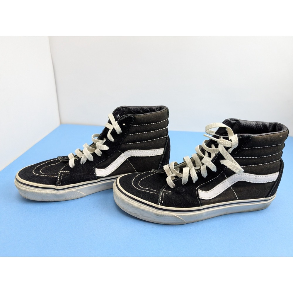 Vans Sk8-Hi Black Skater High Top Classic Canvas Suede Shoes Mens 6.5 Womens 8